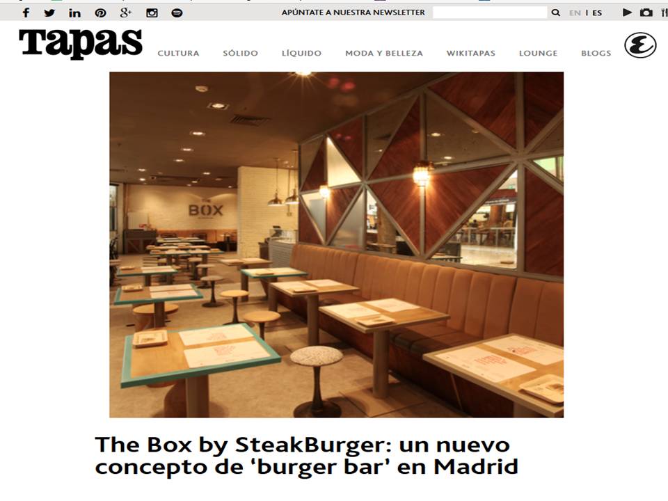 The Box by SteakBurger: un nuevo concepto de ‘burger bar’ en Madrid.